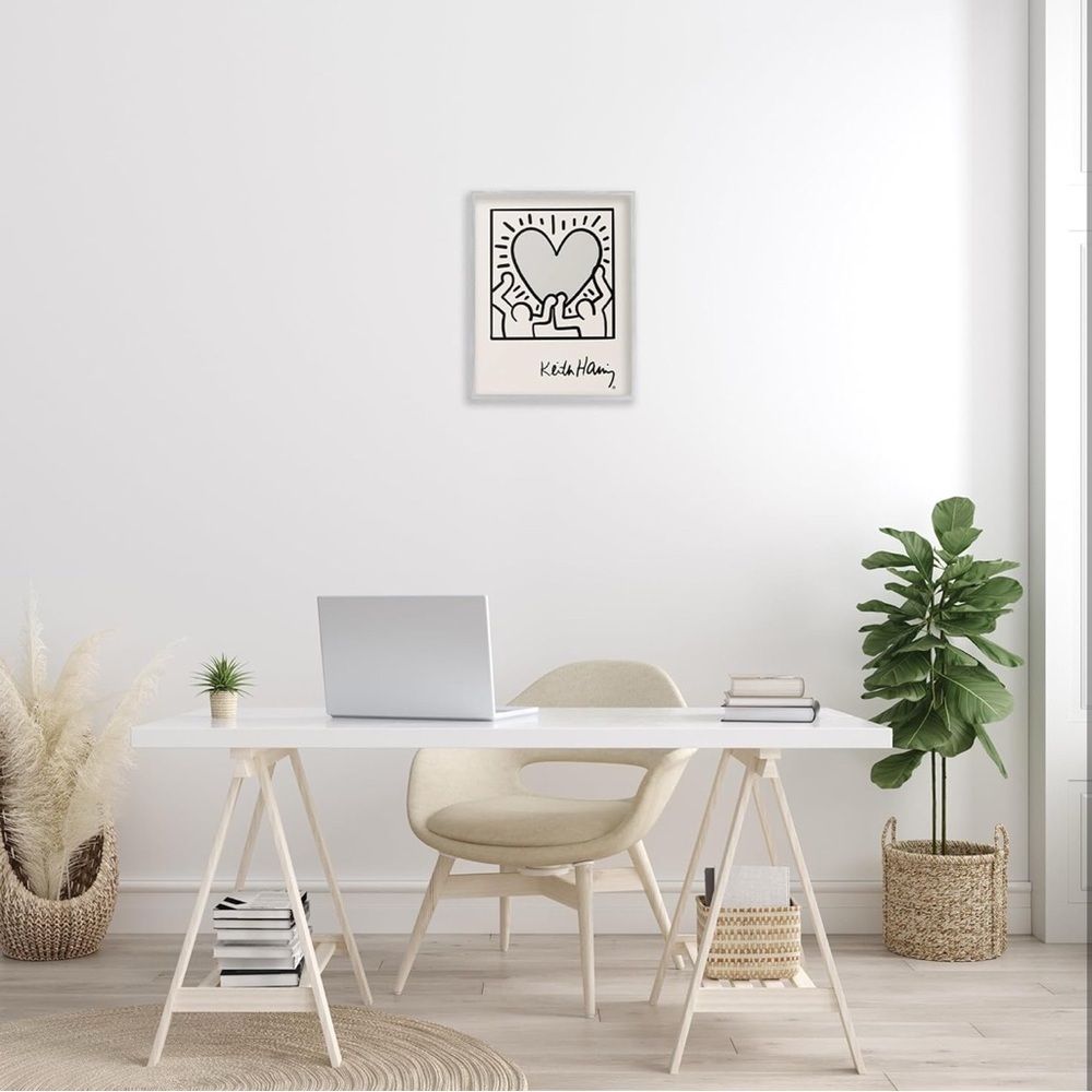 Stupell Contemporary People Outline Heart Symbol Keith Haring Ros Ruseva - Picture 5 of 5